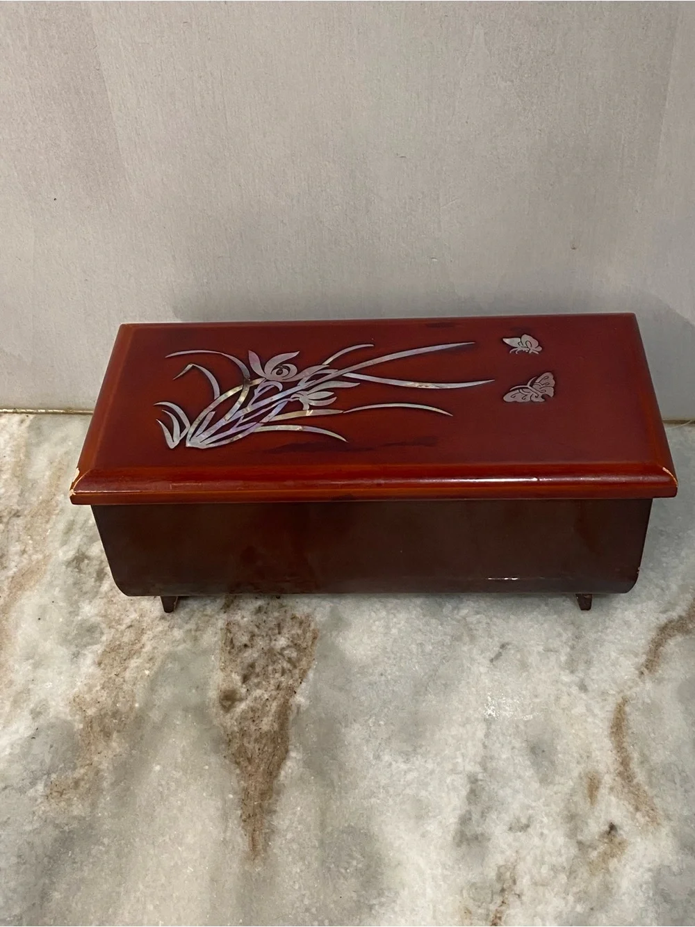 VTG Westland Co Japanese Lacquer Music Jewelry Box